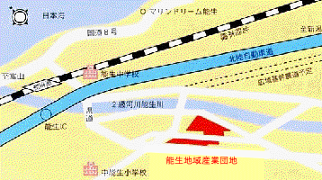 能生地域産業団地 位置図