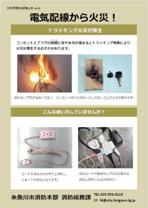 電気配線から火災